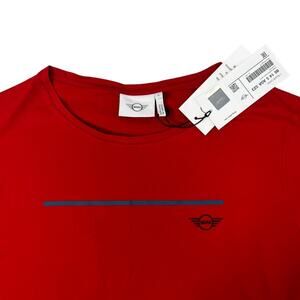 Mini Cooper Women's Wing Logo Tshirt Chili Red Size Small Cap Sleeve NEW